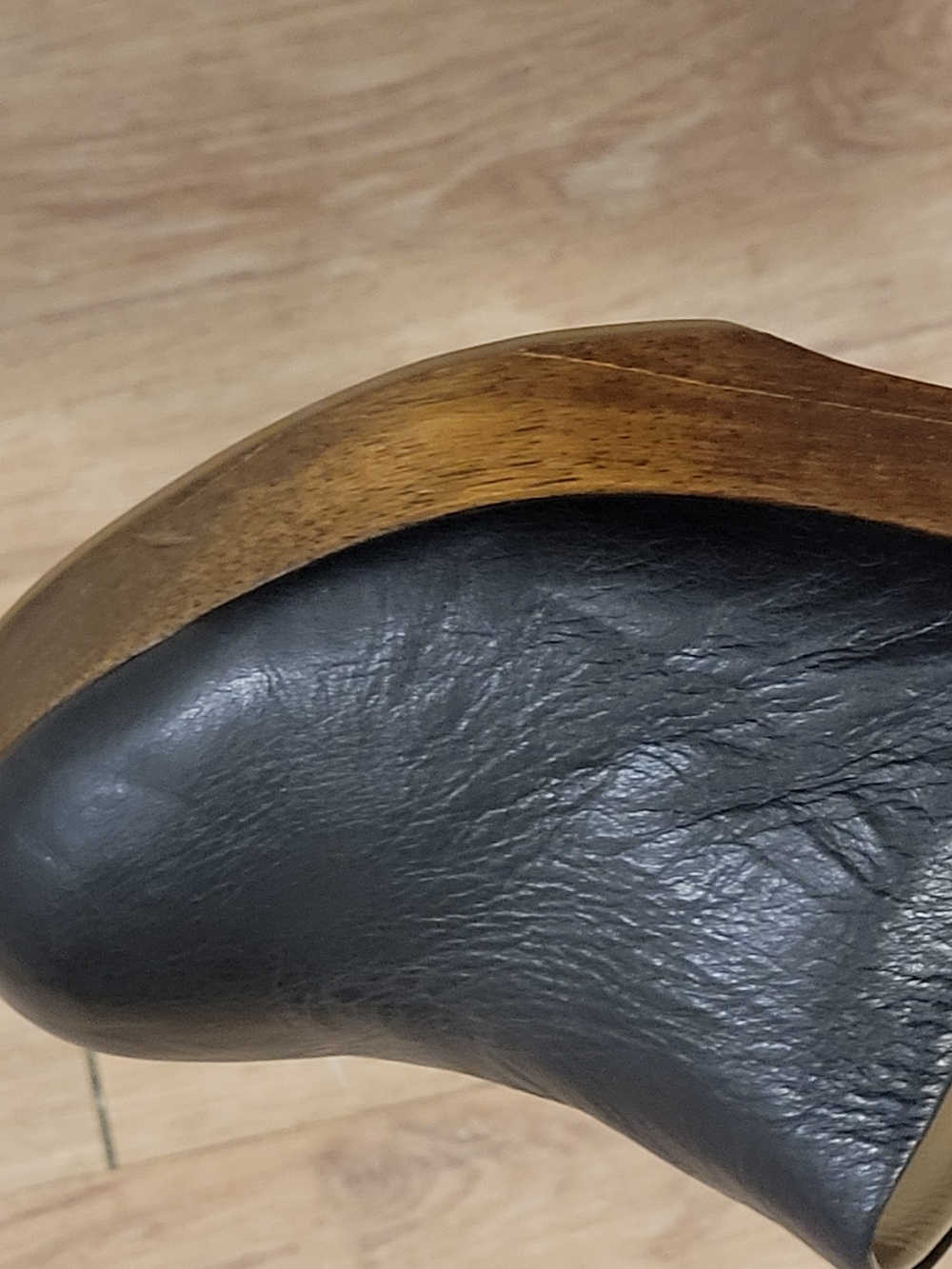 ABLE Black Leather Mule Slides 11M - Picture 4 of 4